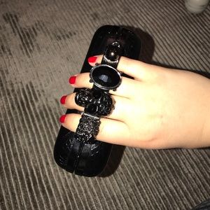 Gun metal black clutch