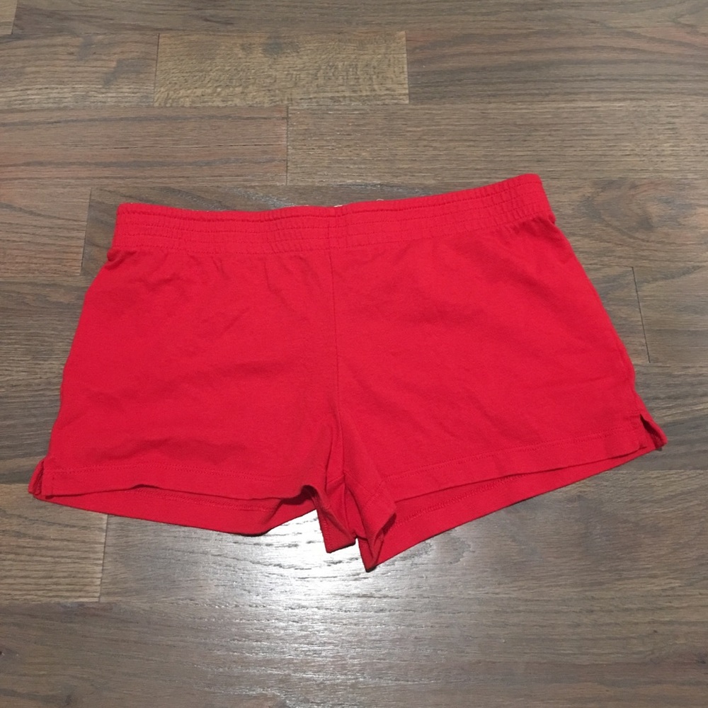 Red cotton shorts