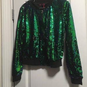 Sequin Bomber NWT