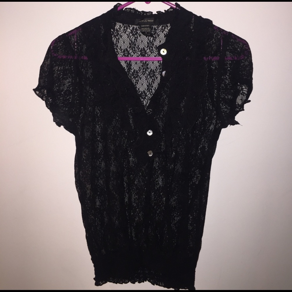 Black lace top
