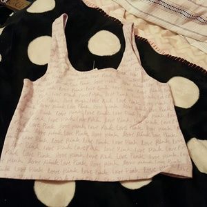 love pink crop top