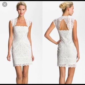 Nicole Miller white lace dress