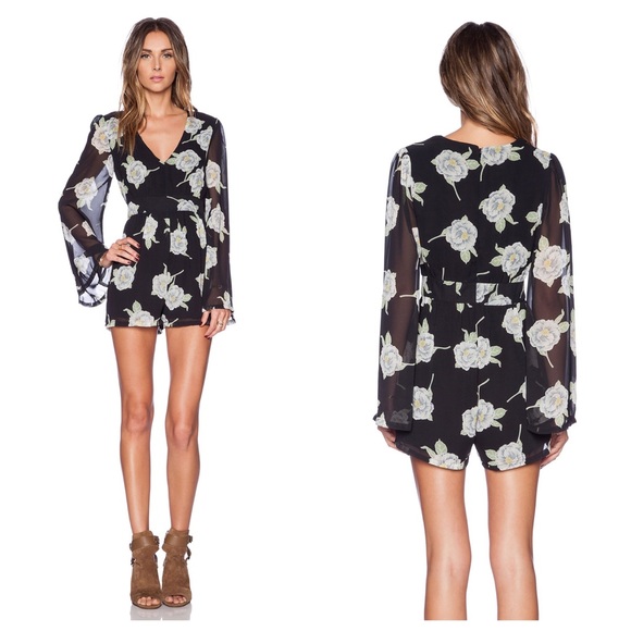 🎉HP MINKPINK Oriental Bloom Romper - Picture 1 of 3