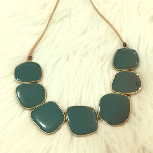 Lia Sophia Emerald and Leather Necklace