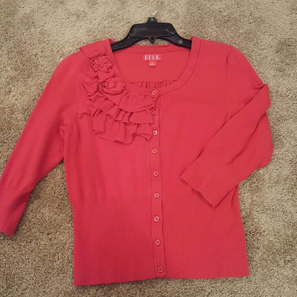 Elle Red Cardigan