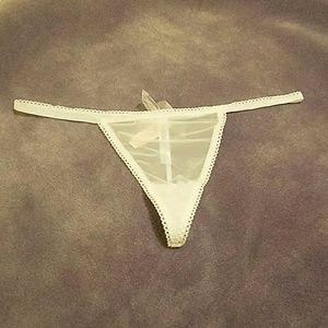 White VS thong with bell