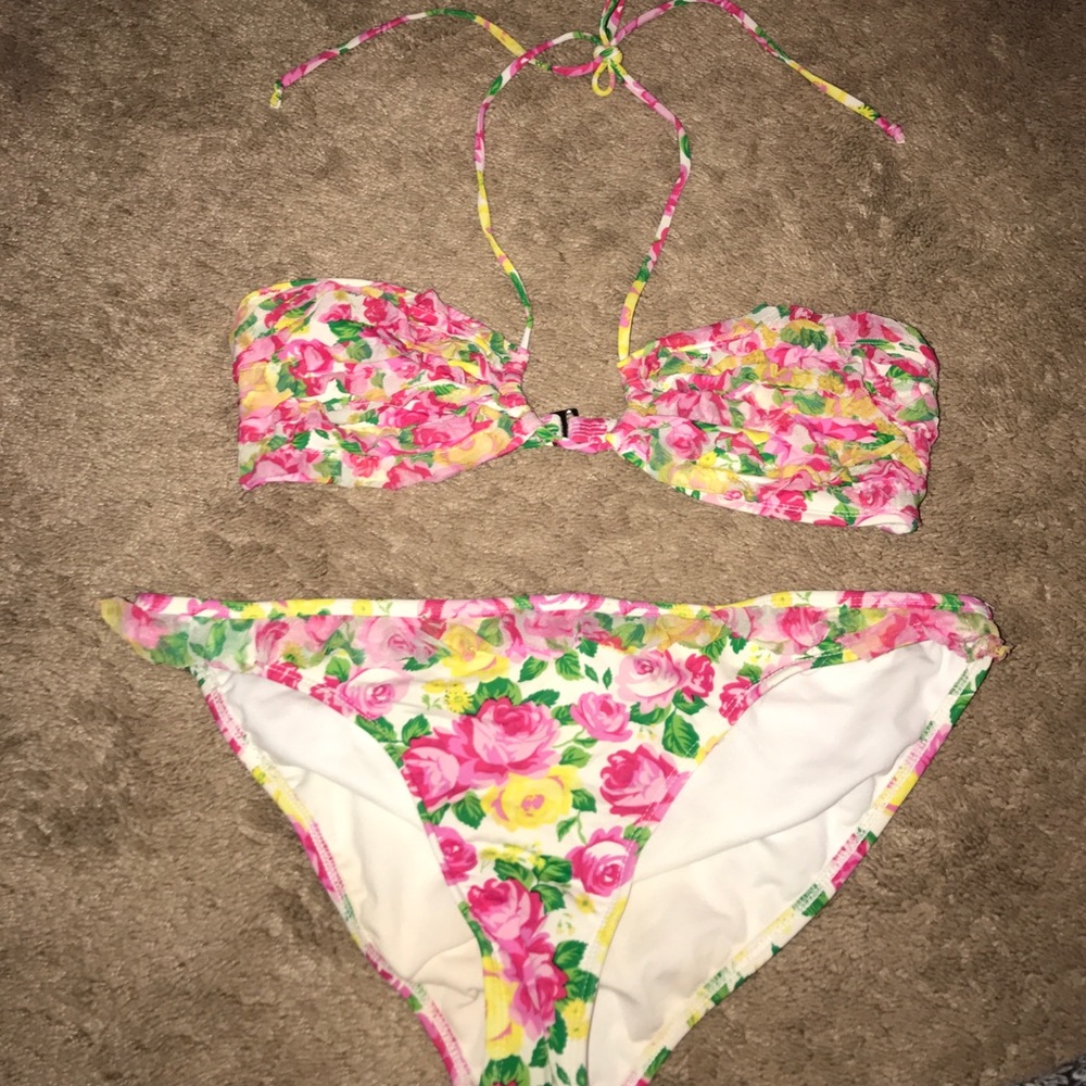 2 piece floral bikini set