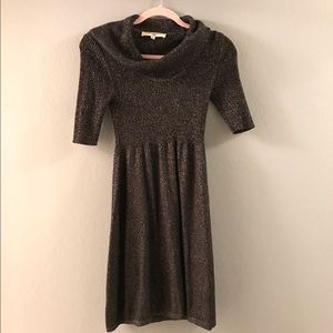 Gorgeous metallic sweater dress, size petite small