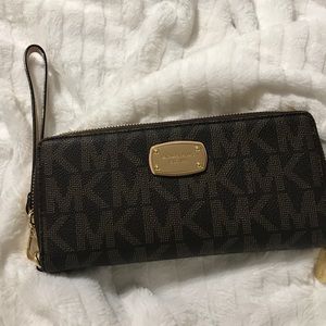 MK Brown Signature Wallet/Wristlet