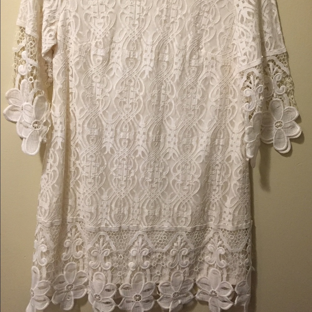 Cream lace dress