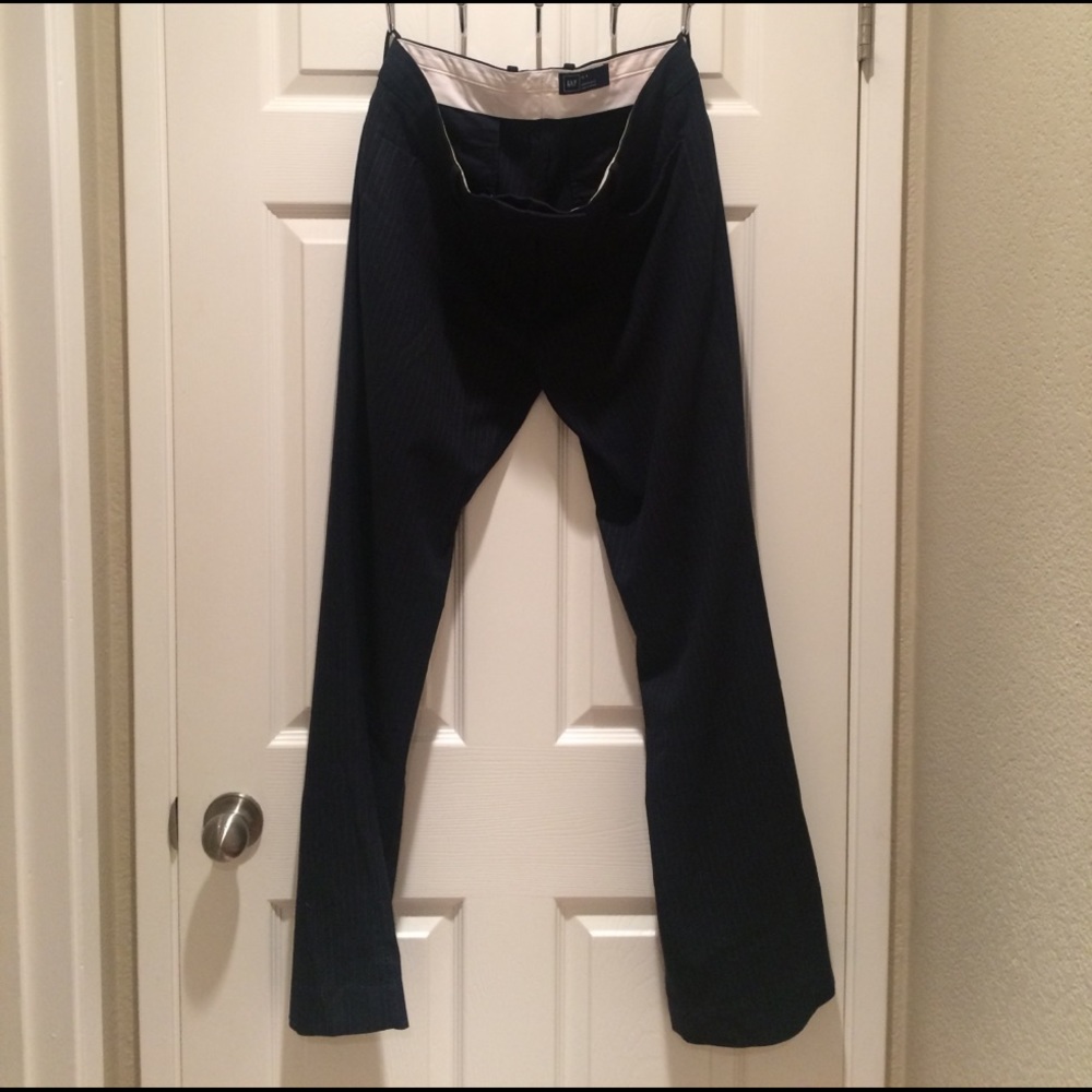 Gap Navy blue pinned striped slacks