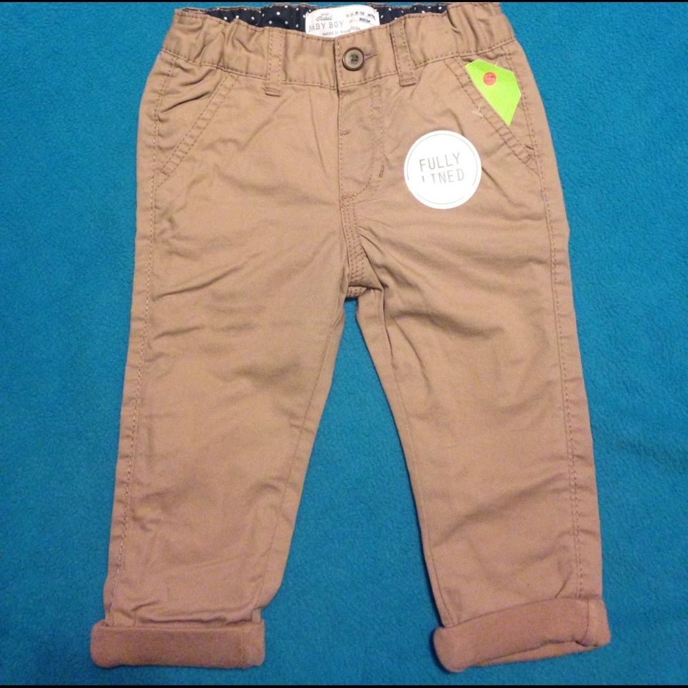 Mini Rebel Baby Boy Khaki Pants.