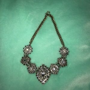 Bold silver neclace. From Forever 21