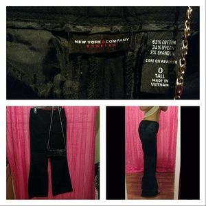 Black New York & Company Flare Dress Pants