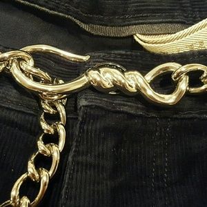 Ralph Lauren Chain Hook Clasp Silver Belt Waist