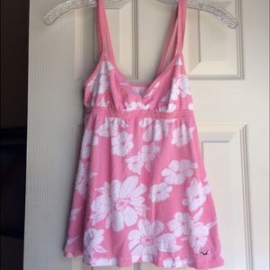 Hollister Floral Pale Pink Tank
