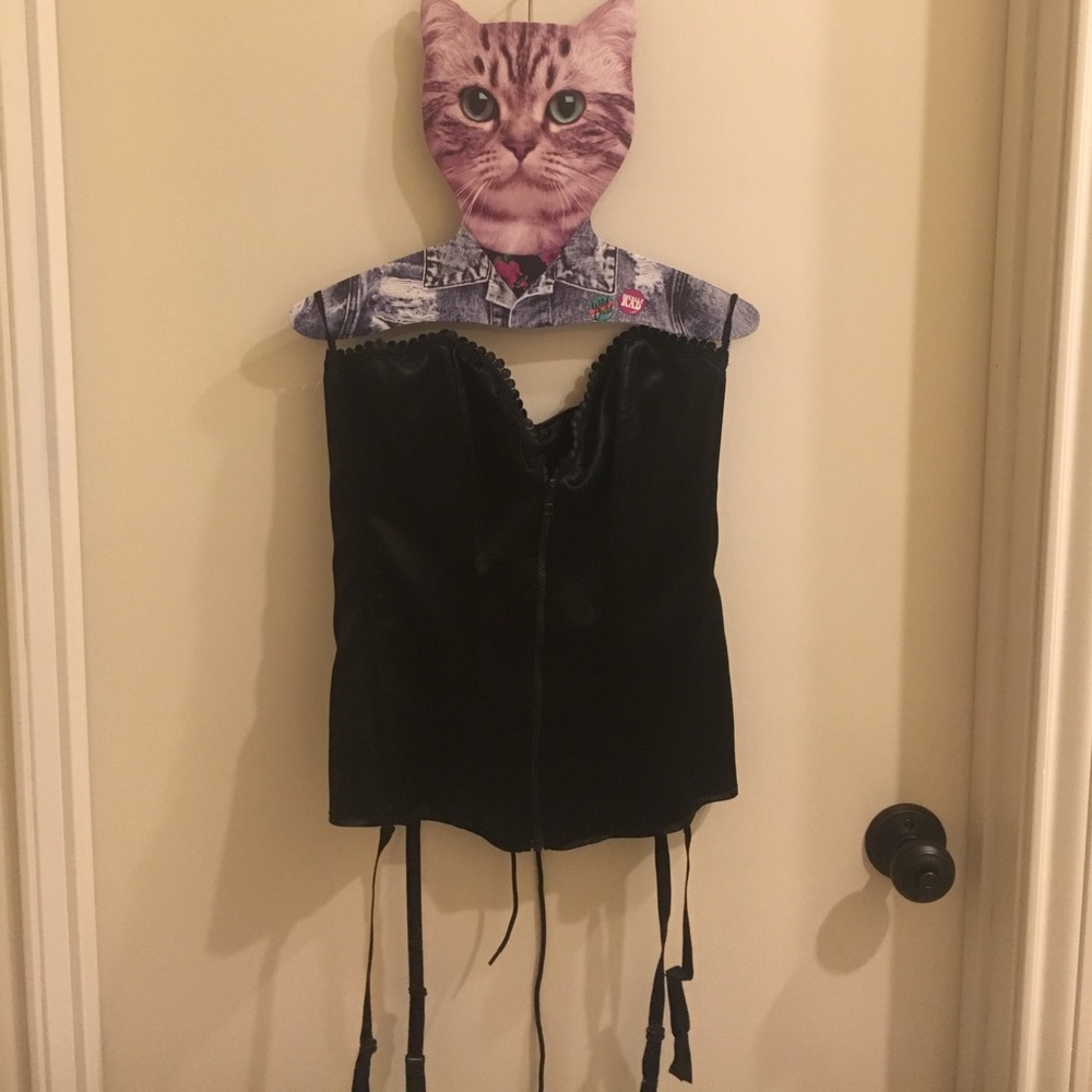 Black corset lingerie top
