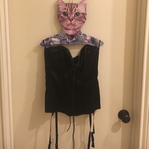 Black corset lingerie top