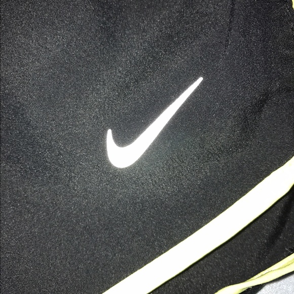 Black Nike shorts with pink and yellow - Picture 2 of 3