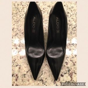 Aldo Black Patent Leather Pumps