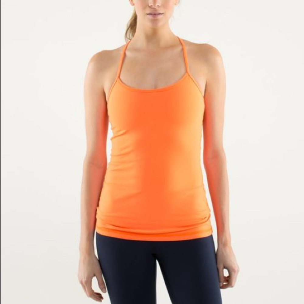 Lululemon orange power y tank