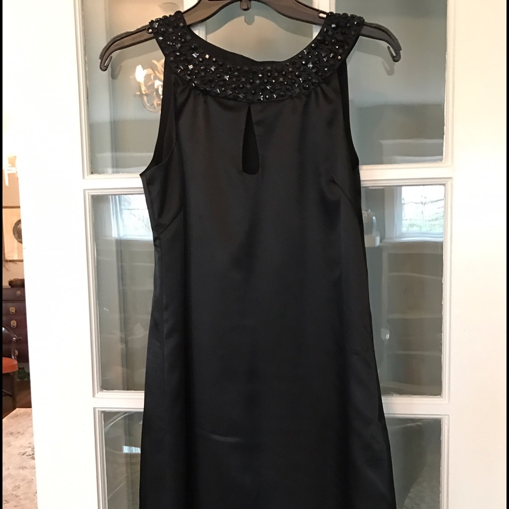Halter sleek dress with peekaboo slit in front