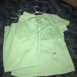 Grey's anatomy mint/pale green Scrub set