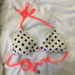 J. Crew Polka dot string bikini top