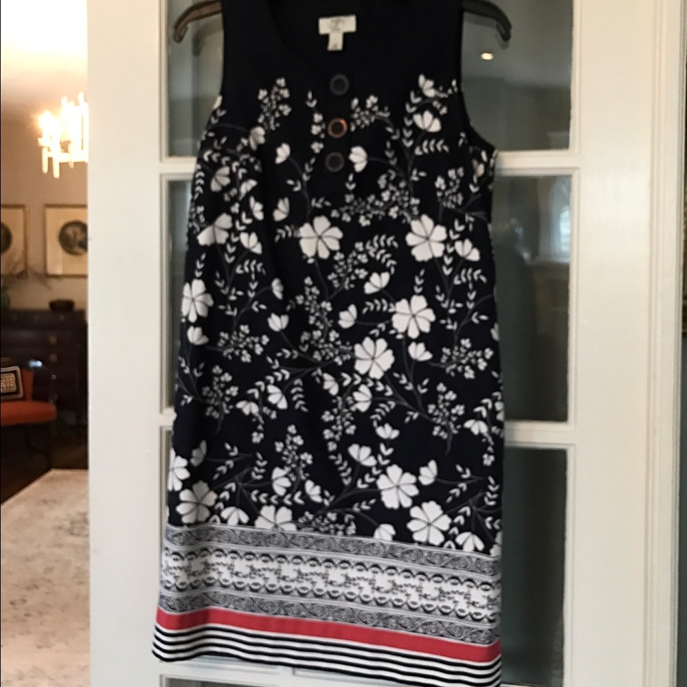Sleeveless Fun navy pique dress