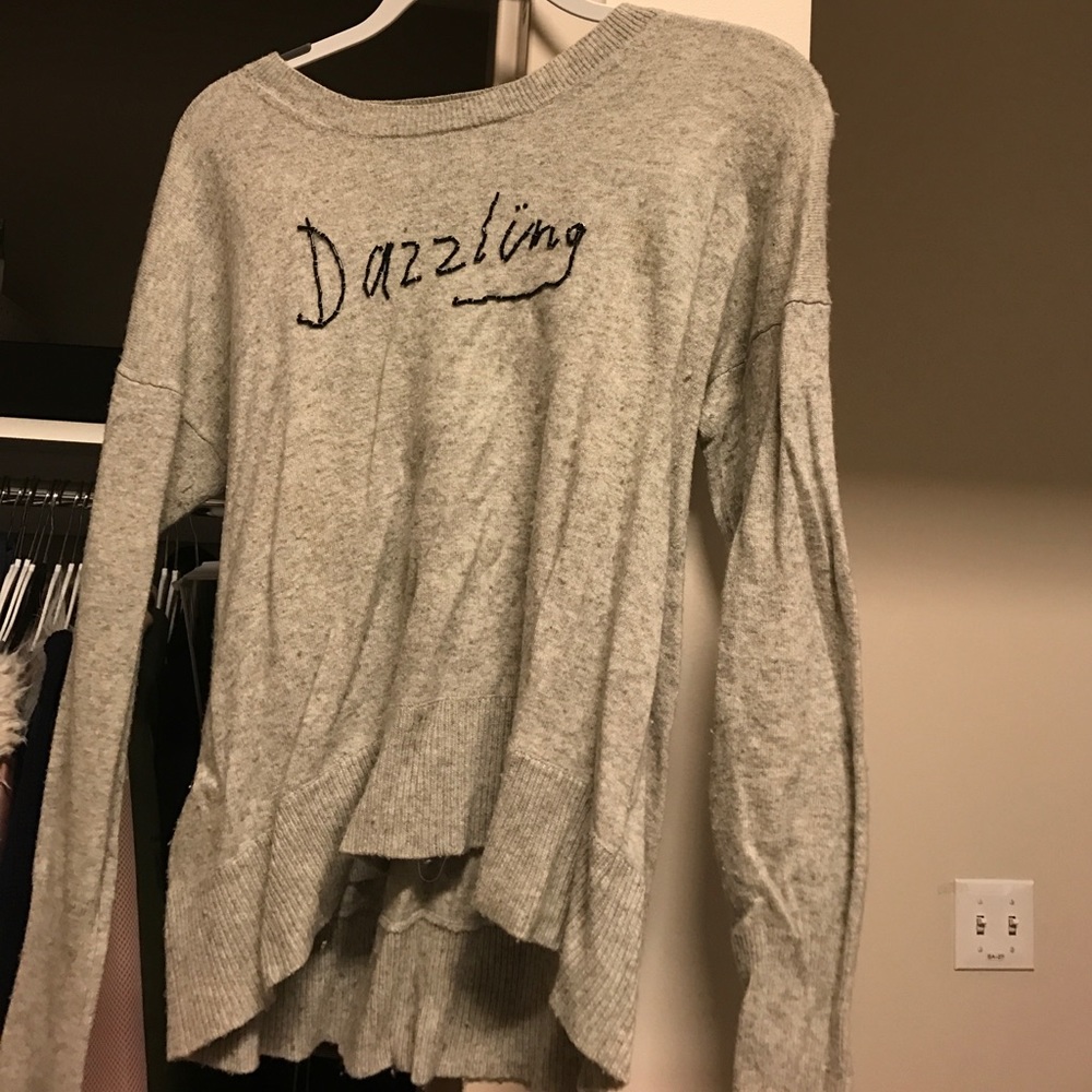 JCREW "dazzling" grey sweater