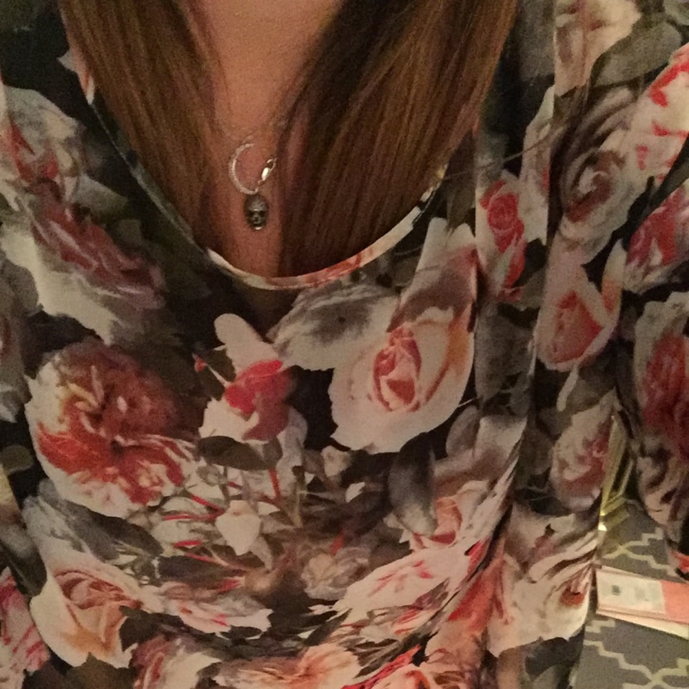 Rose Pattern Blouse - image 1