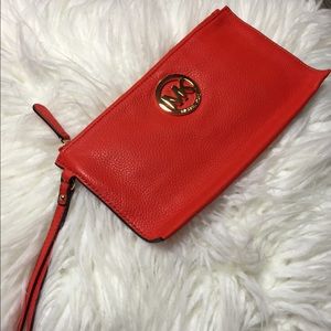 Michael Kors Orange Clutch