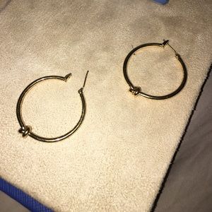Kate Spade gold hoops :)