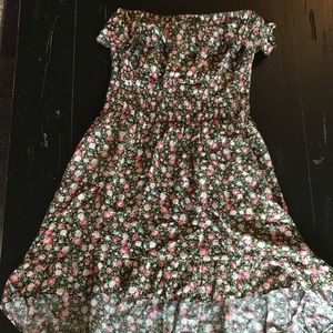 Strapless floral dress