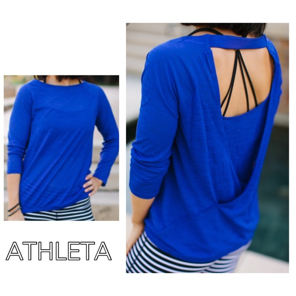 Athleta Tops - ‼️SALE‼️Athleta Clarity Pullover Cobalt Blue Top S