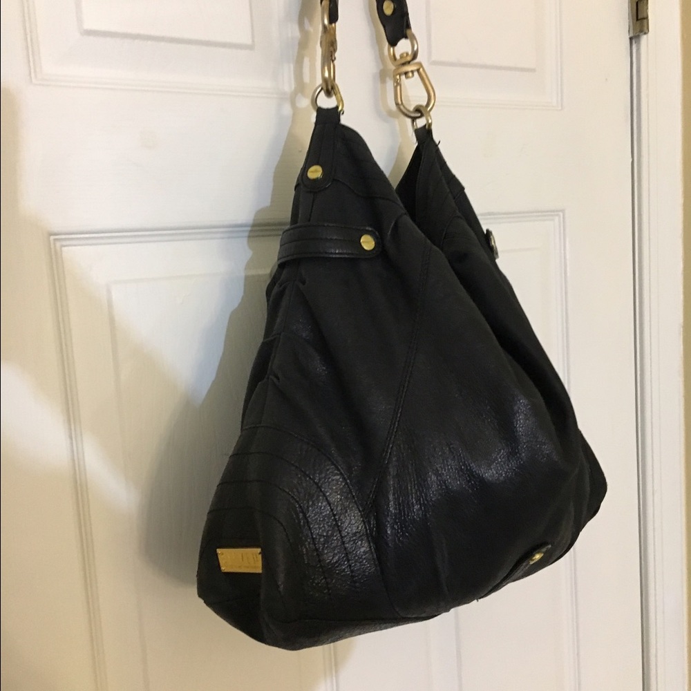 Textured Leather Hobo Bag by Steve Madden