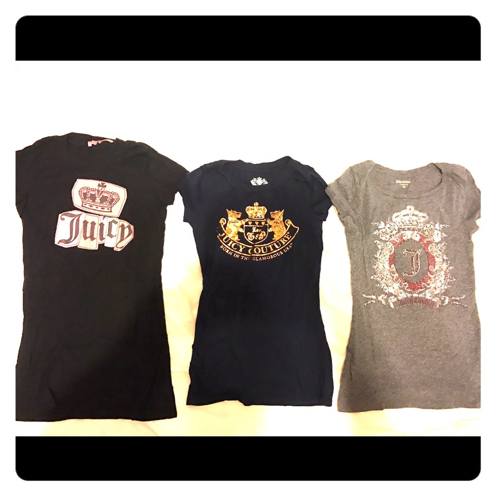 3️⃣ AUTHENTIC Juicy Couture logo T-shirts 👚👚👚