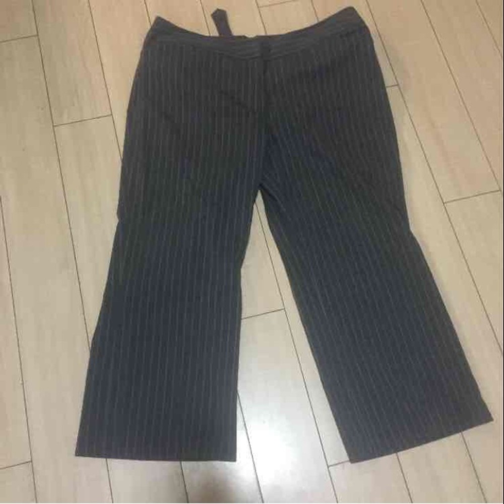 Lane Bryant pin striped cropped pants