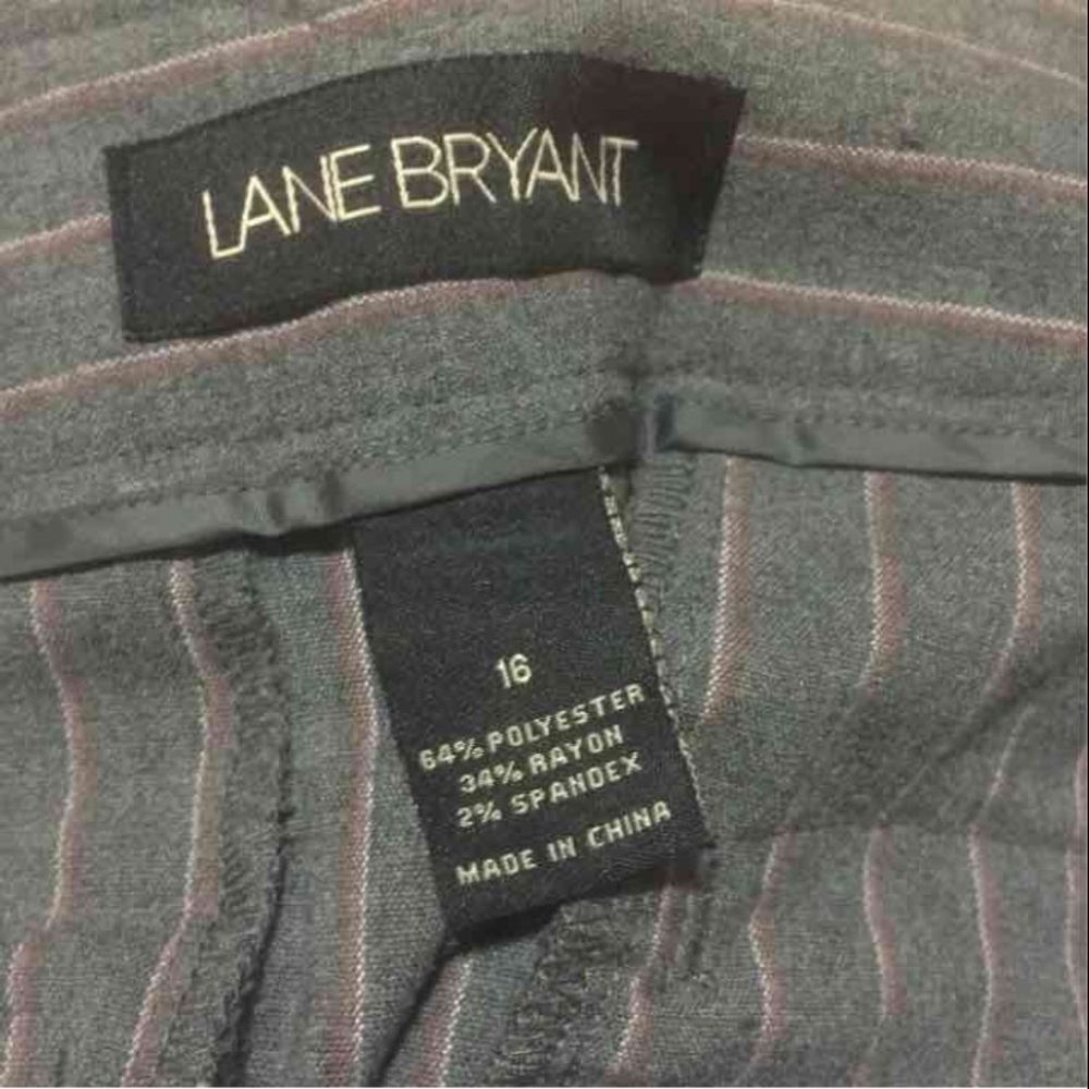 Lane Bryant pin striped cropped pants - Picture 3 of 3