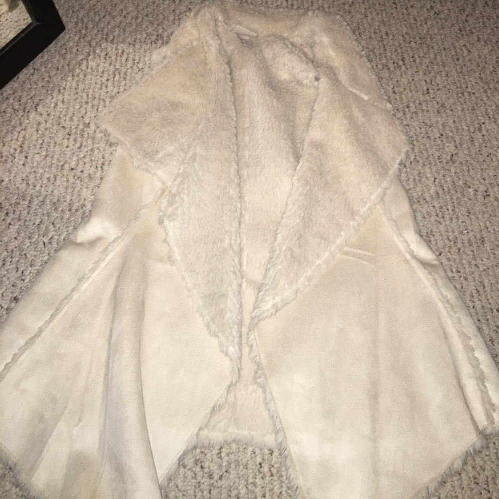Fur and suede vest