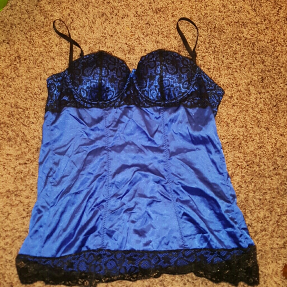 Frederick's of Hollywood blue/black nightgown