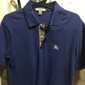 Burberry Blue Polo Men's XS Classic Fit