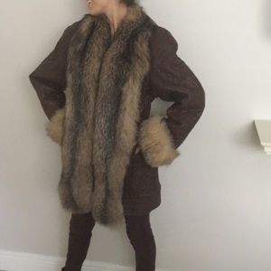Gorgeous fur and leather coat