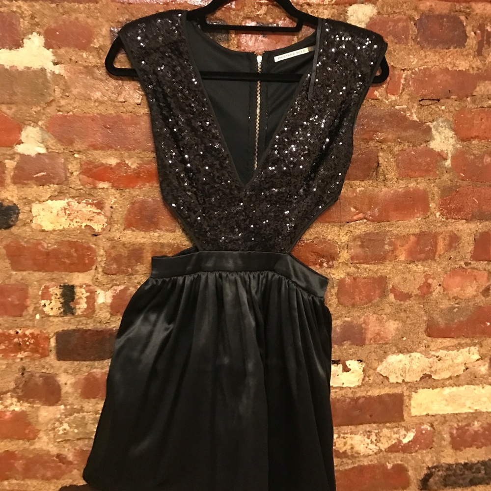 Sequin Black Mini Dress