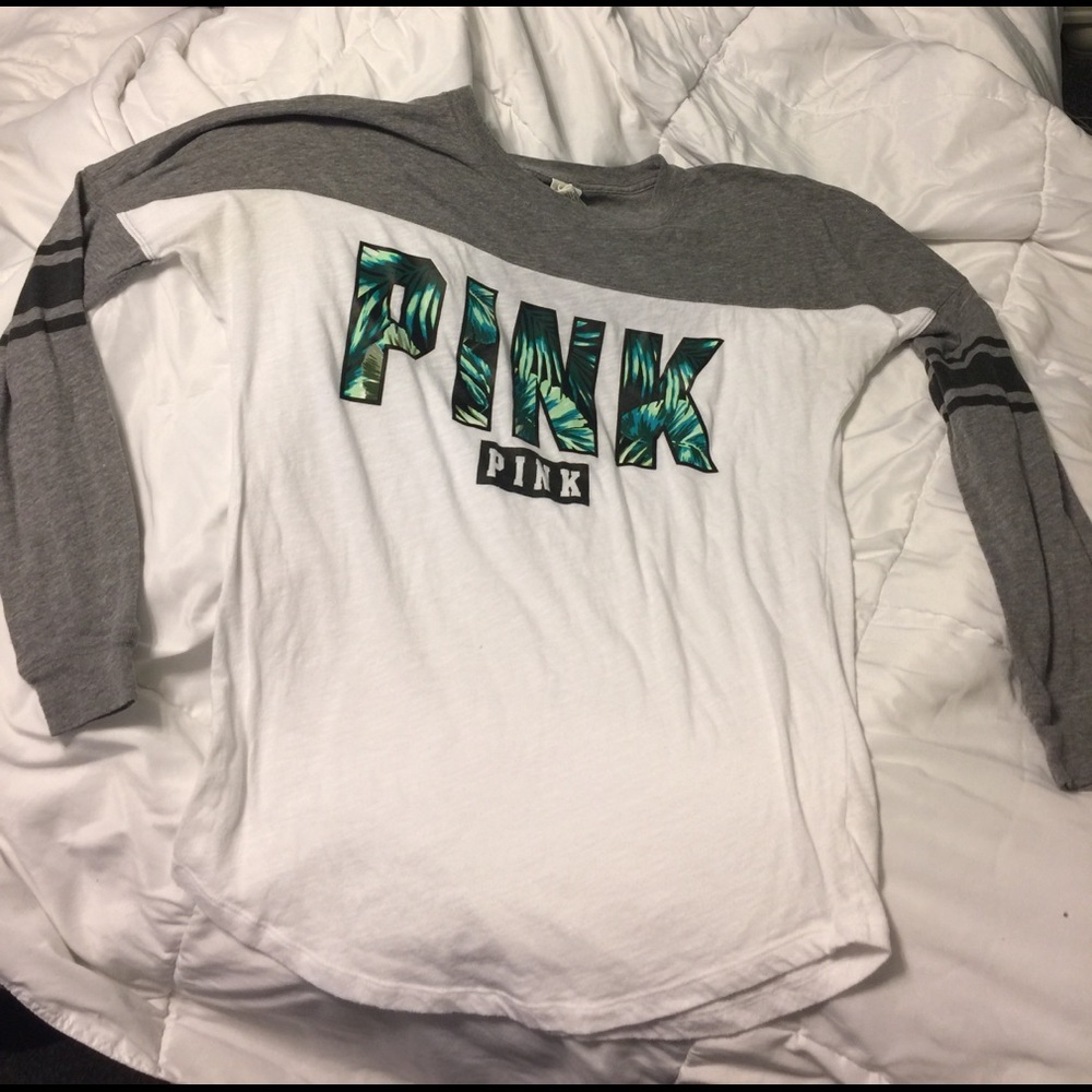 VS pink open back long sleeve