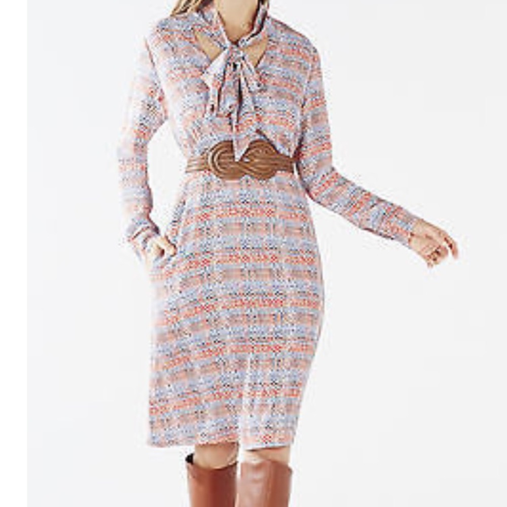 BCBG tie neck dress