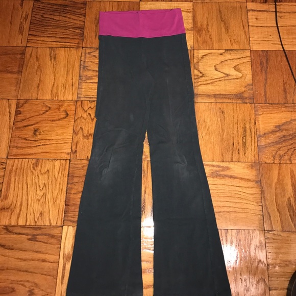 Wide leg stretchy yoga pants w bottom zipper - Picture 1 of 4