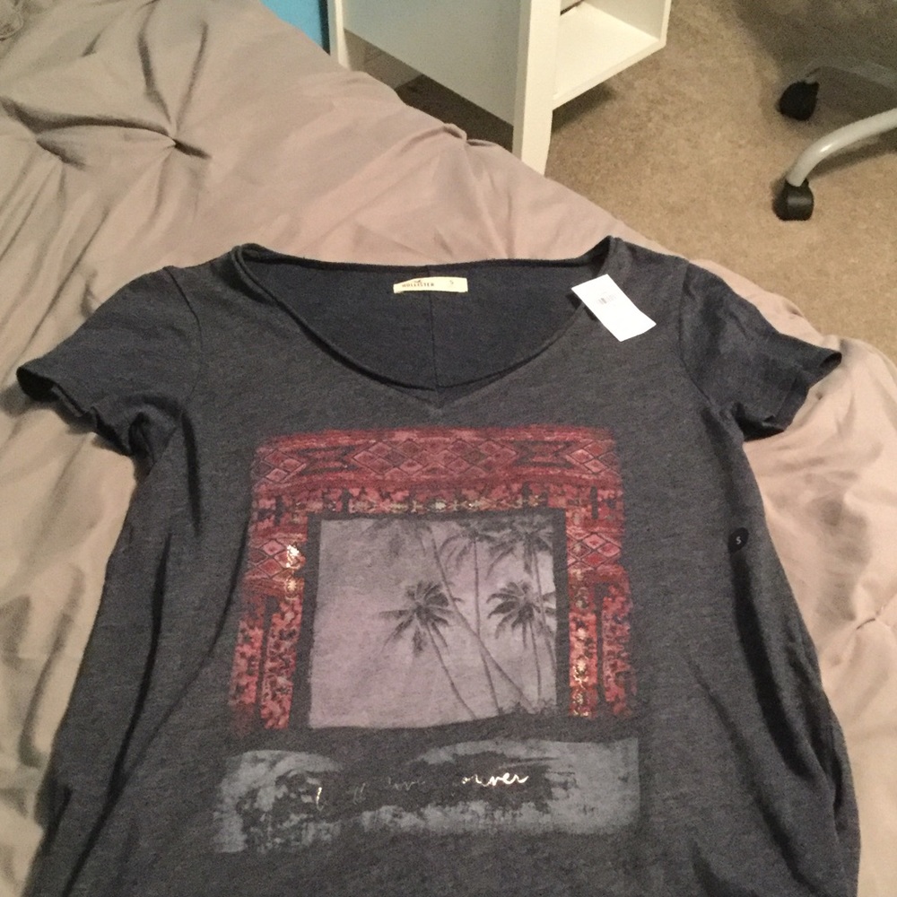 Navy blue hollister shirt