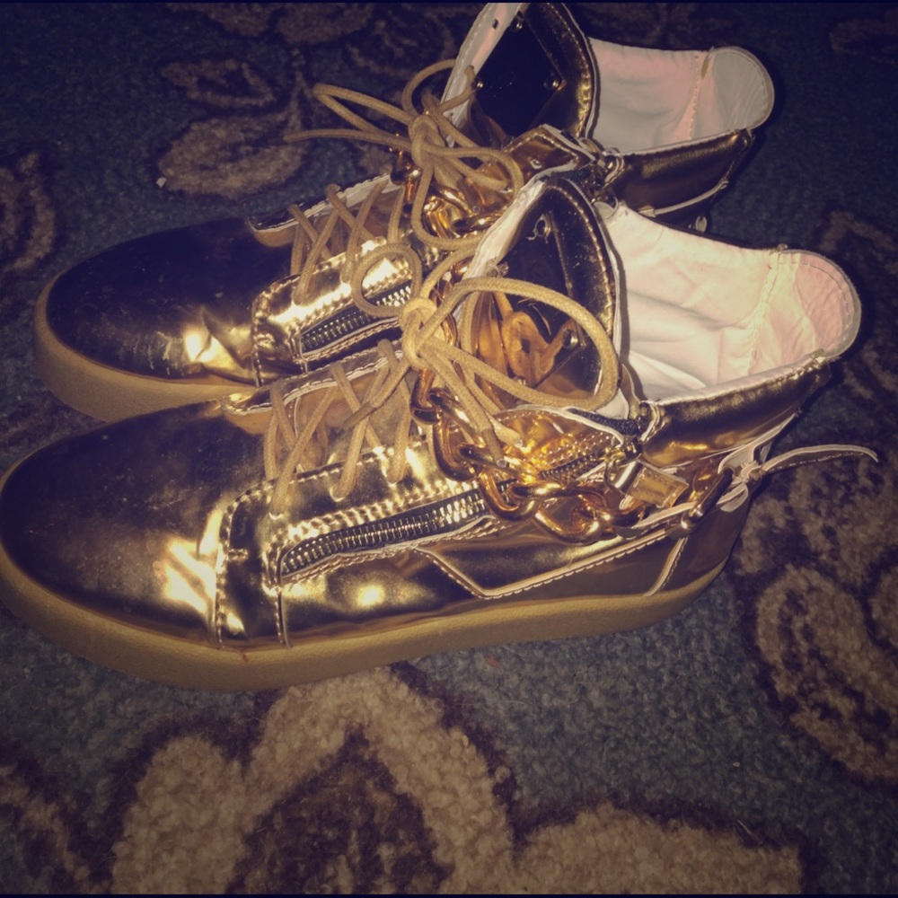 Gold high tops