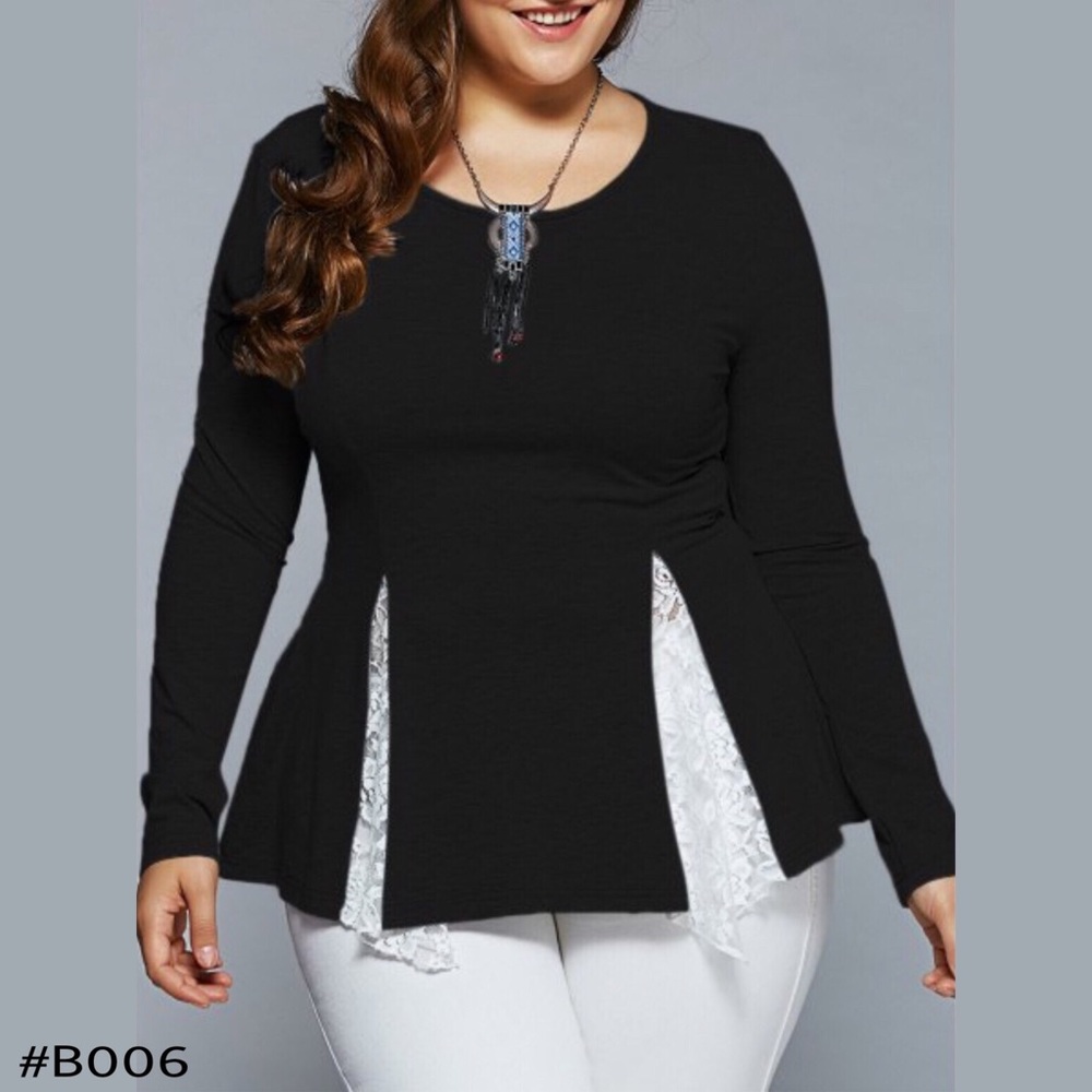 SALE‼️ Lace Insert Blouse